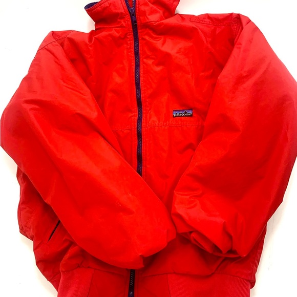 Vintage Patagonia Red Medium Heavy Duty Fleece-lined Bomber Jacket - Picture 2 of 8